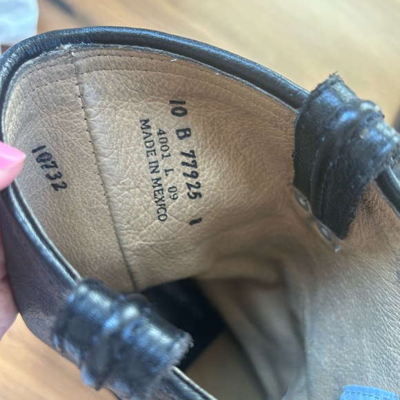 Frye Black Harness Ankle Boots, size 10 - Picture 7 of 11